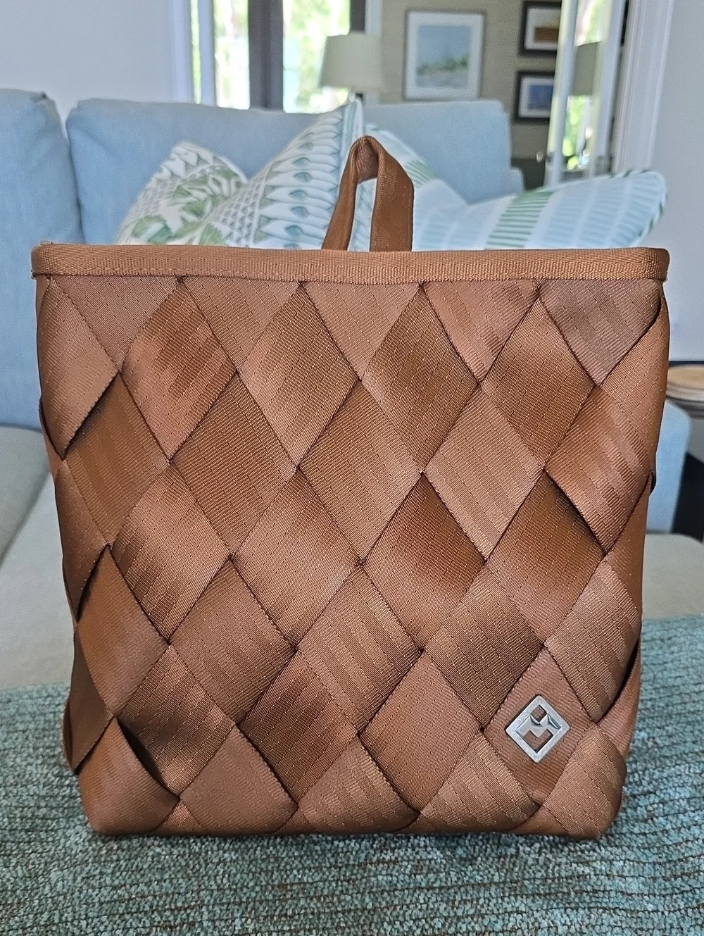 NWOT MAGGIE BAGS Woven Satin Brown Backpack - Kids